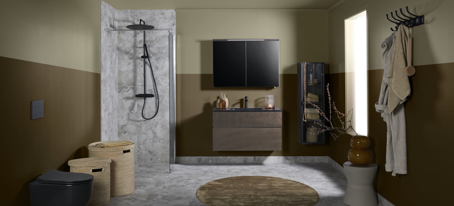 Baderomstrender 2024: Bad i natur- og grønntoner, med innredning fra Svedberg