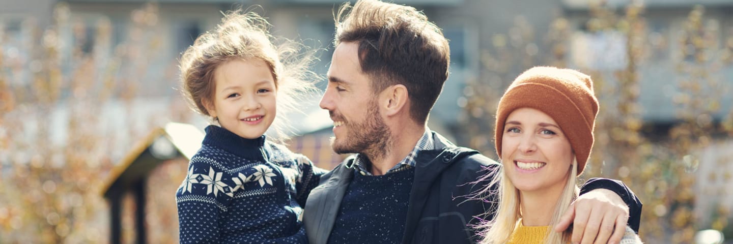 Familie utendørs