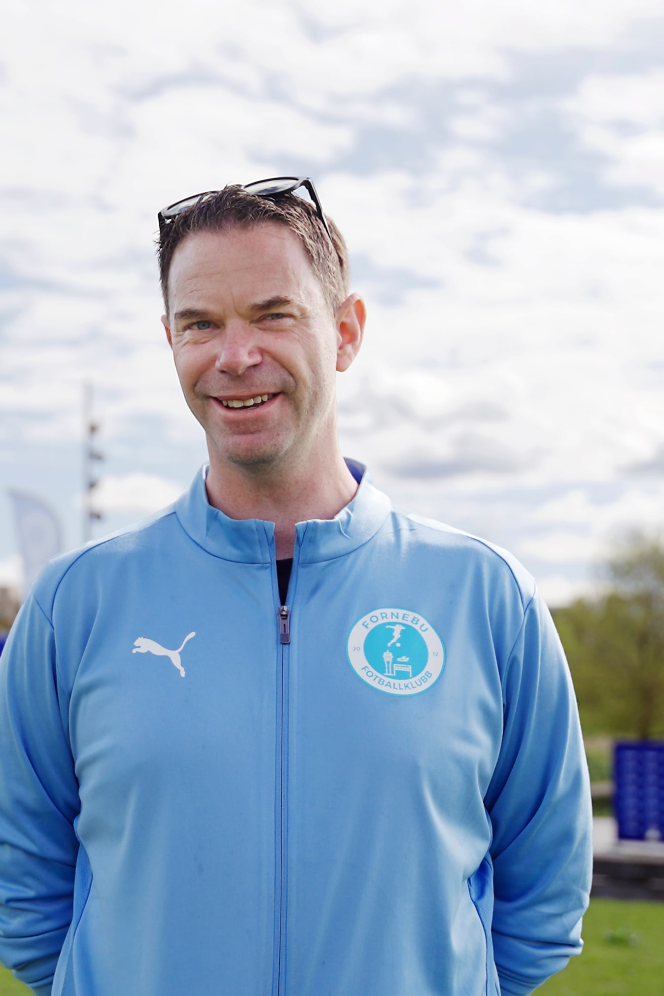 Portrett av Aksel Kristoffer Solvang, styreleder i Fornebu FK.