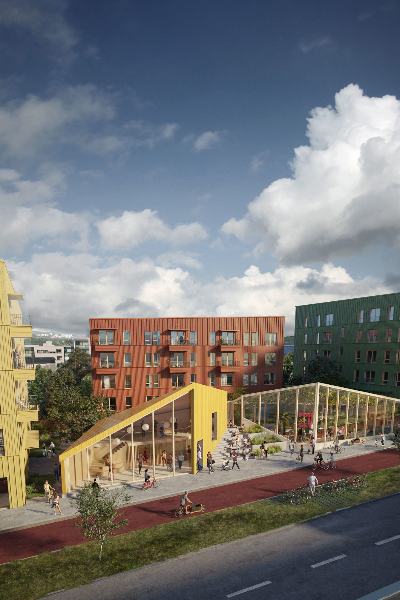 Plantegning av hvordan Furuset Village vil se ut.