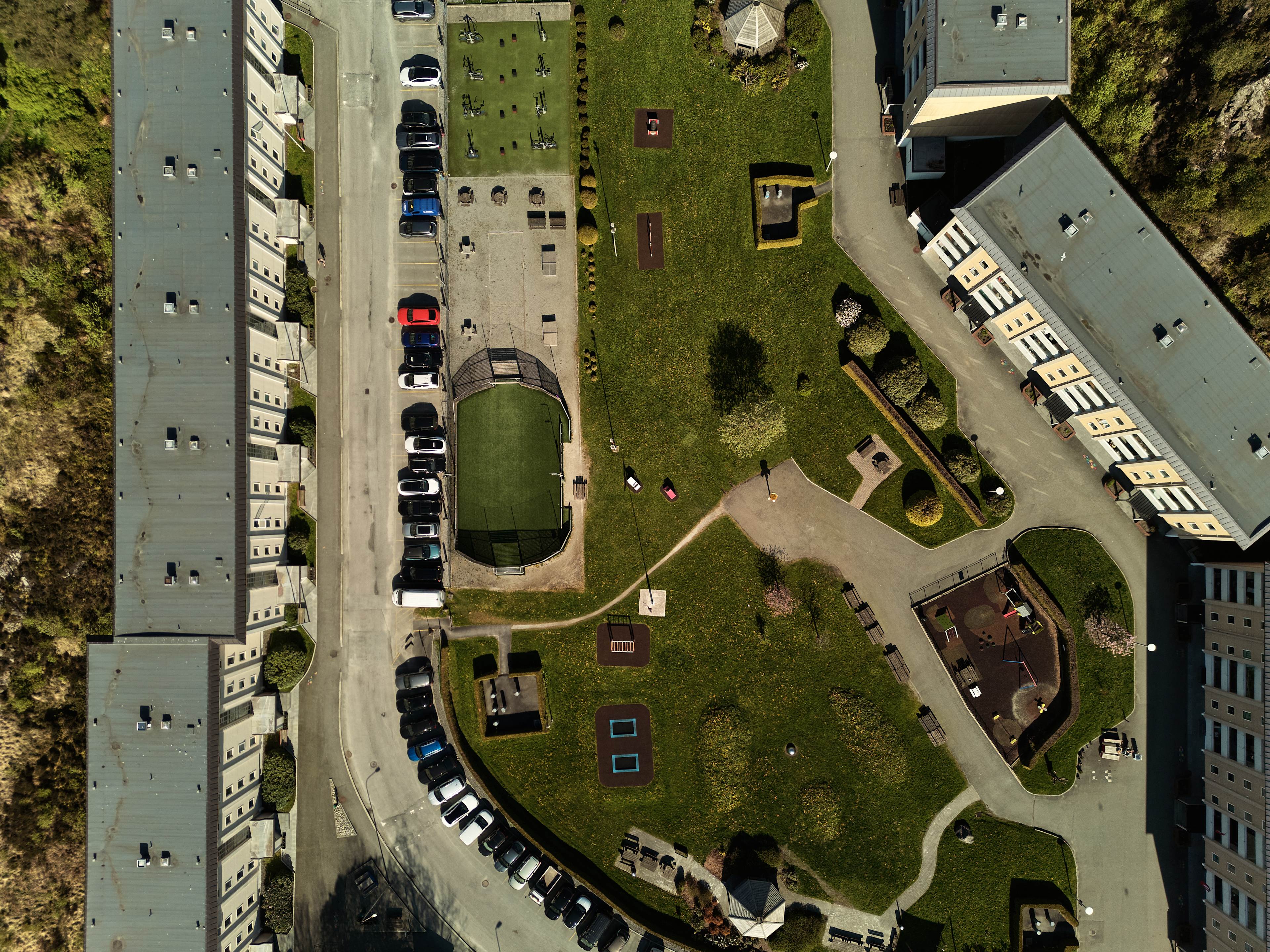 Dronefoto av Vestre borettslag.