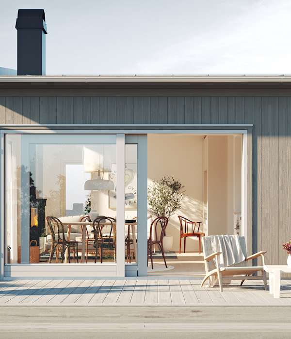 hus med stor terrass