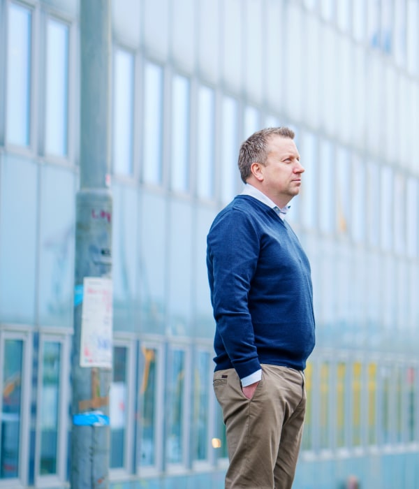 Administrerende direktør i OBOS-banken, Øistein Gamst Sandlie. Foto: Hampus Lundgren.