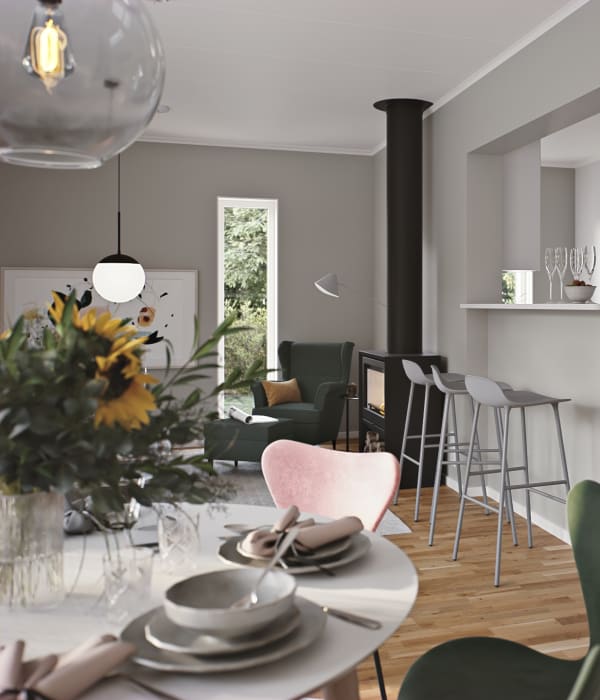 Fotografi av kök i hus från SmålandsVillan.
