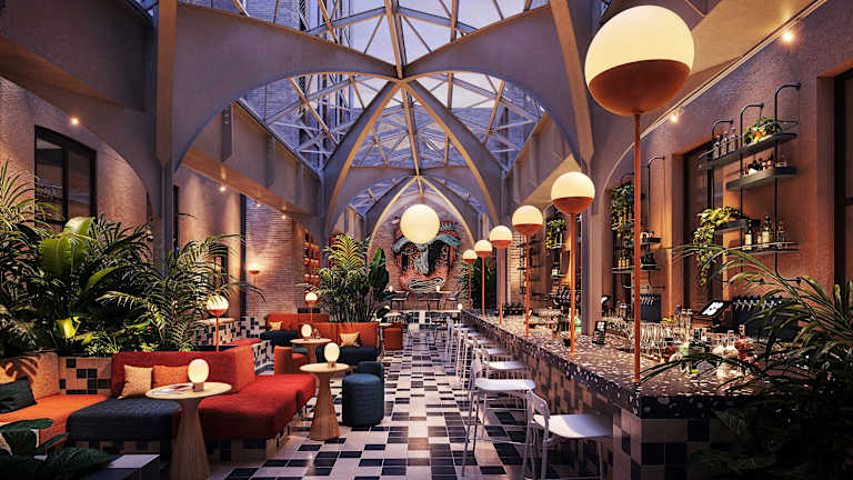 Foto av Hobo Hotel Oslo. Du ser en bar og restaurant.