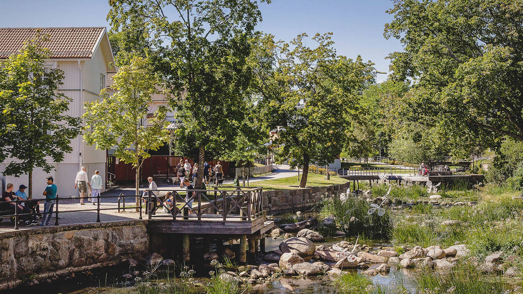 Grönområden i området ger möjlighet till att besöka naturen. 