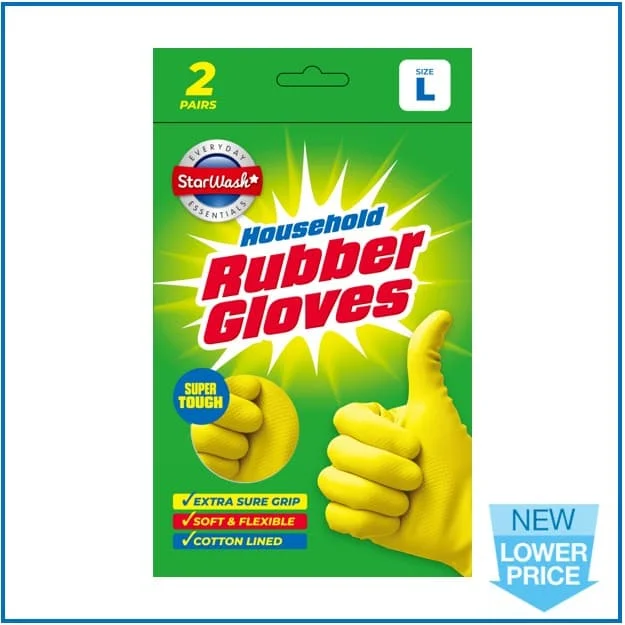 DL Latex Rubber Gloves - Large 2s