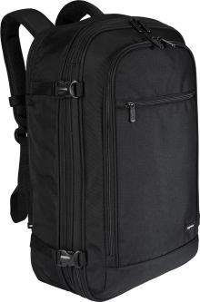 Front facing view of the Amazon Basics Canvas Laptop Backpack