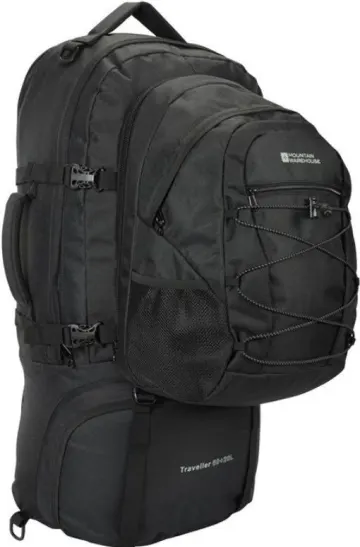 Mountain Warehouse Traveller 60 + 20 Litre Rucksack carry-on backpack