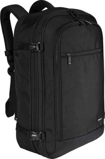 Front facing view of the Amazon Basics Canvas Laptop Backpack