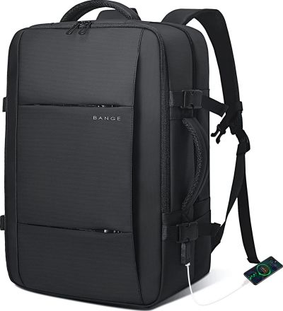 Front facing view of the BANGE Travel Backpack