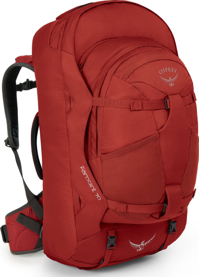 Front facing view of the Osprey Farpoint® Travel Pack 70