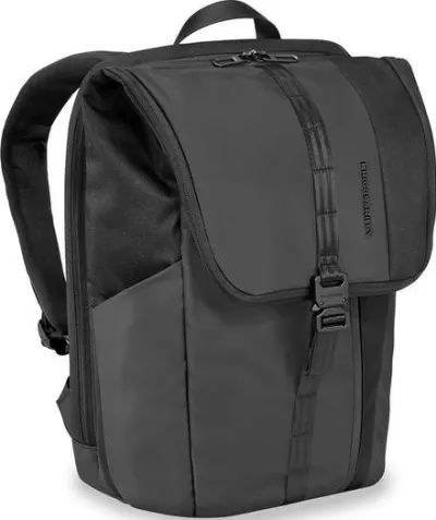 Front facing view of the Briggs and Riley Large Fold-Over Backpack