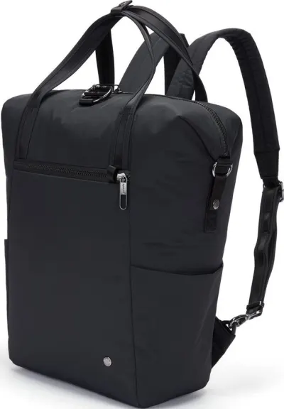 Front facing view of the Pacsafe Citysafe CX ECONYL Anti-Theft Backpack Tote