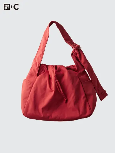 Front facing view of the Uniqlo Soft Puffy Shoulder Bag