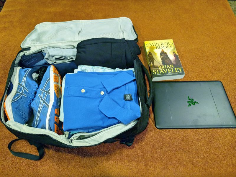 Picture of packing list titled: Packing List for a Five Day Company Meeting in Anne Arbor, Go Blue!