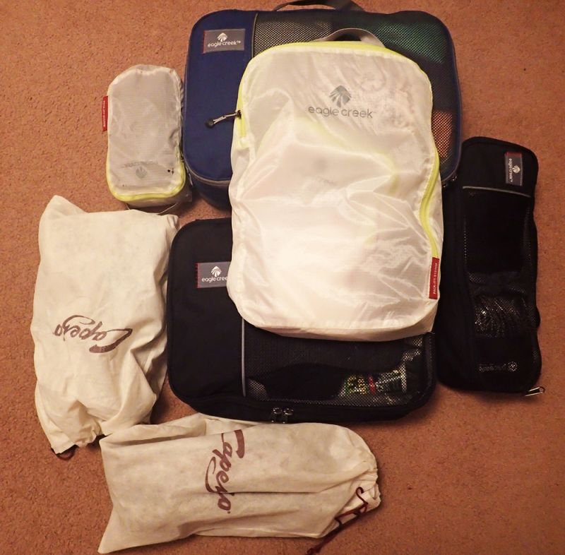 Picture of packing list titled: One Bag Around the World for 1+ Year