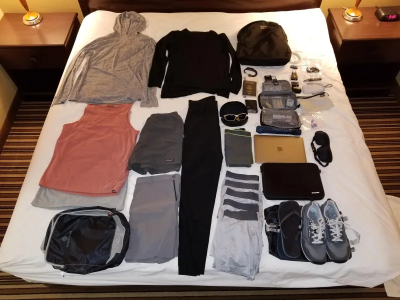 Picture of packing list titled: Packing List for South East Asia and Beyond