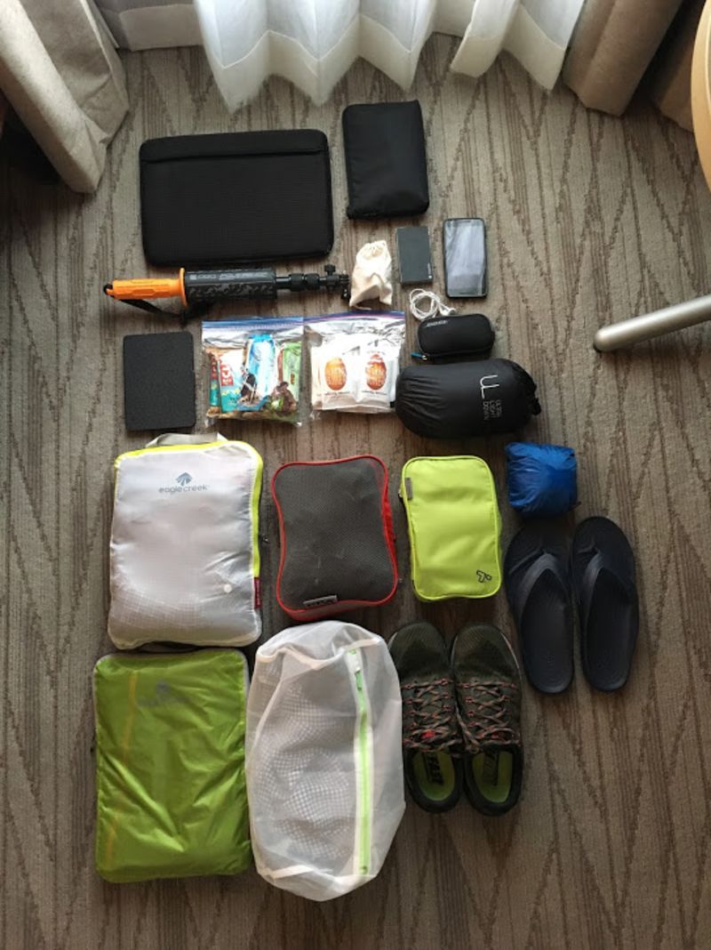 Picture of packing list titled: Master Level Around the World Packing List