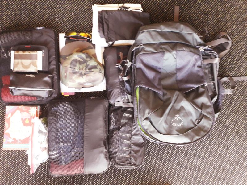 Picture of packing list titled: Two Weeks, 7 Pairs of Underwear, in Uruguay