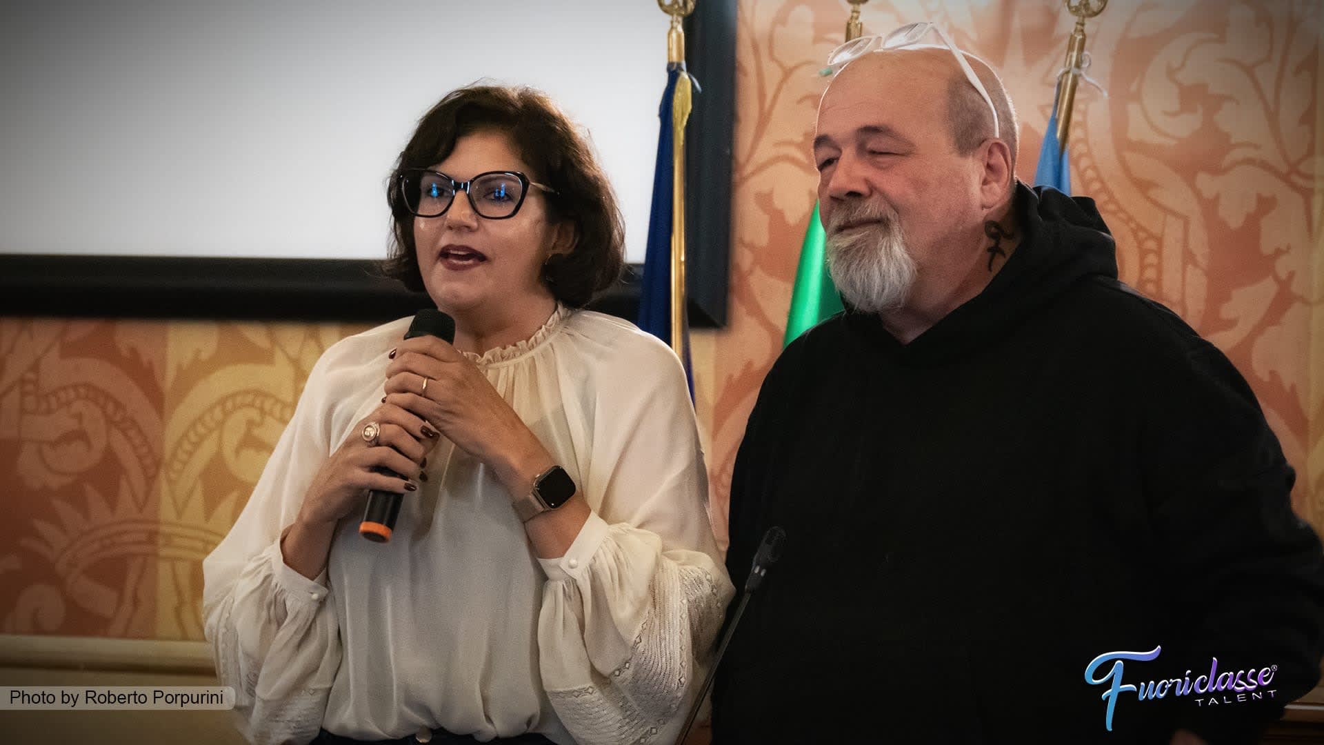 Due protagonisti della presentazione del Fuoriclasse Talent al Comune di Anzio
