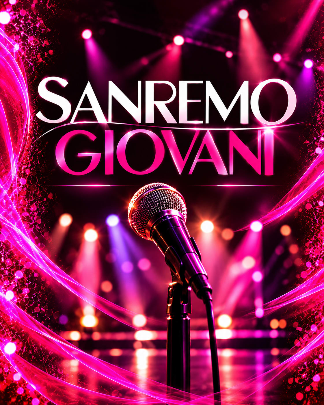 Sanremo Giovani: grafica con microfono