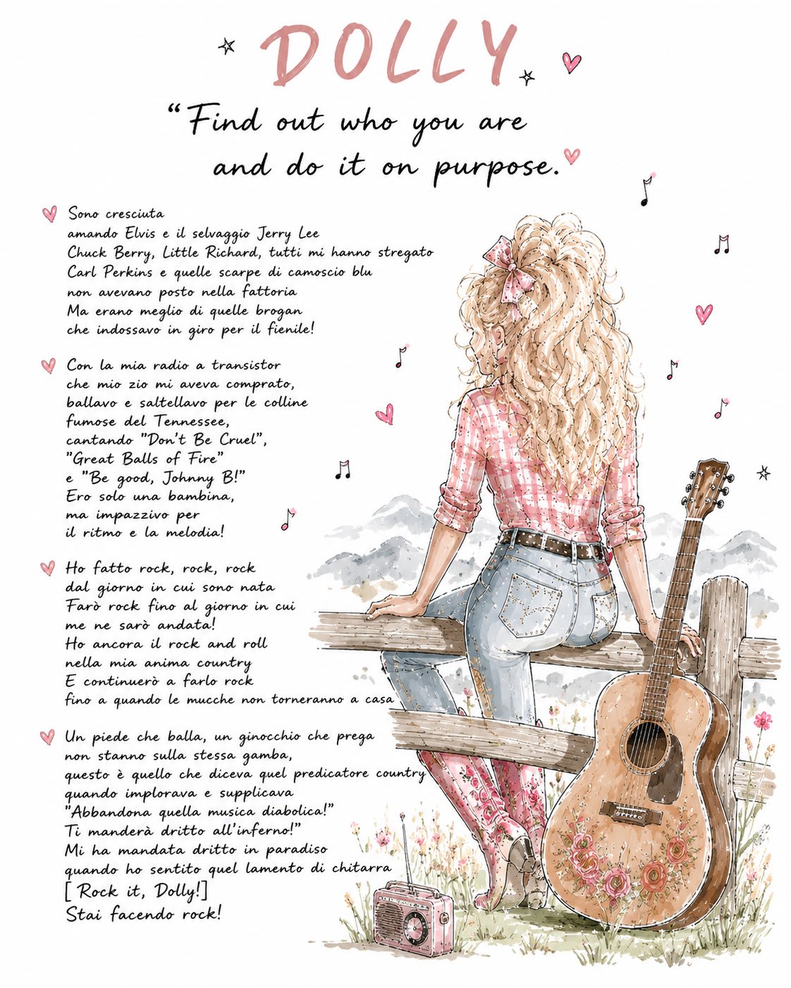 Illustrazione dedicata a Dolly Parton