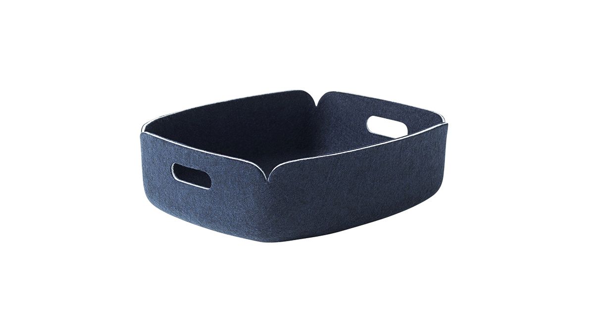 Panier de rangement Restore Tray bleu nuit