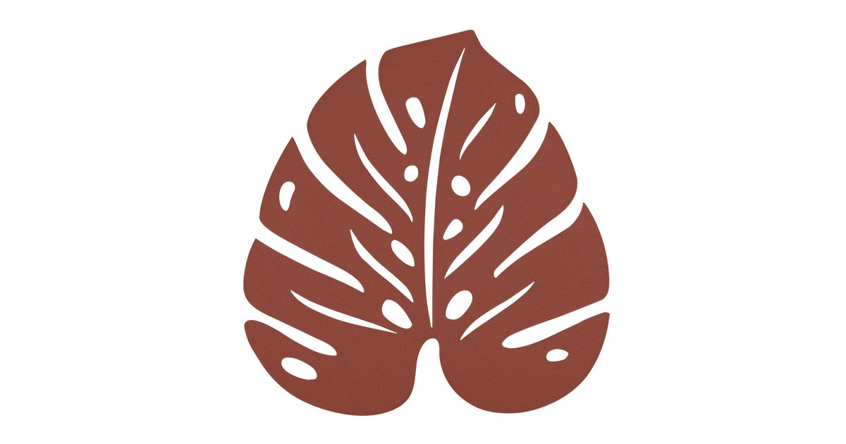 Dessous de plat Monstera ocre