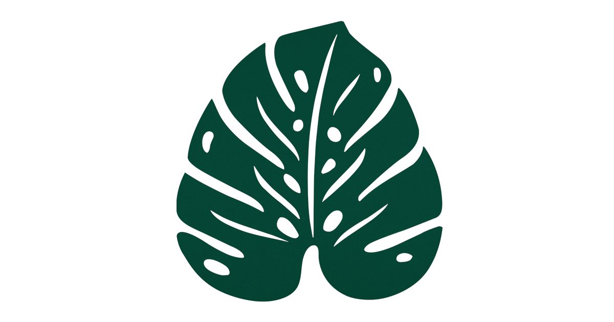 Dessous de plat Monstera vert cèdre