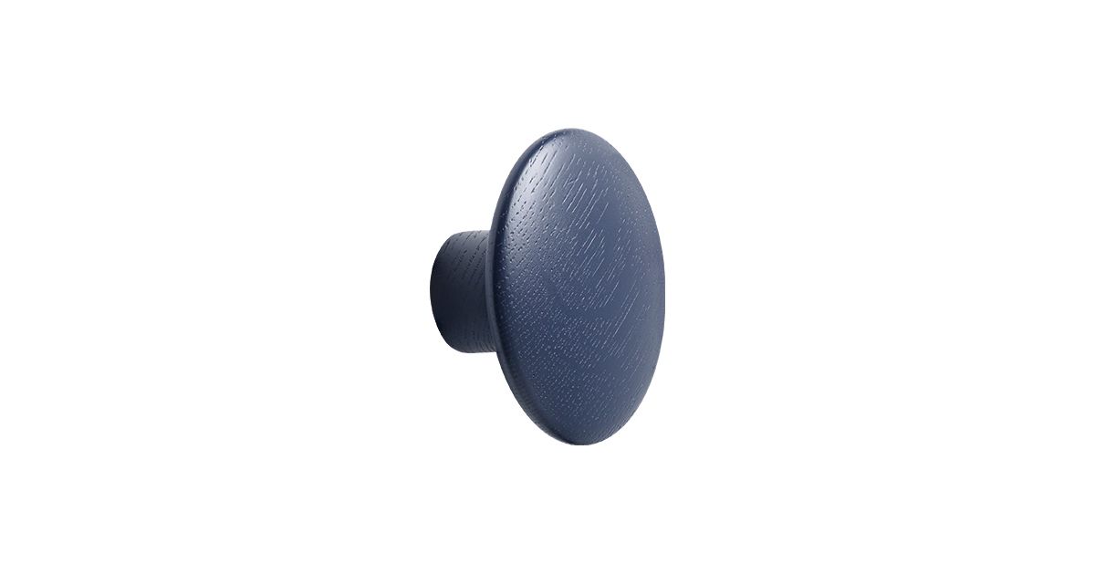 Patère Dot Bois Bleu nuit / S
