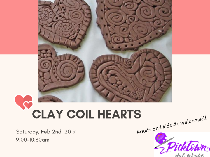 Clay Saturdays Coil Hearts