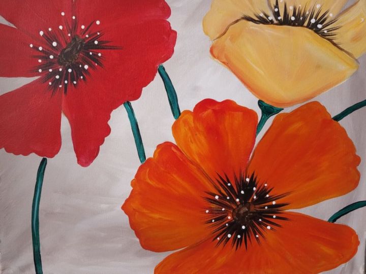 Poppy Trio - Canvas $20(online special price)