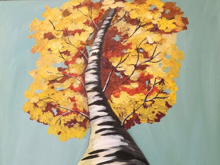 Birch Tree Perspective Paint @ Home Experience