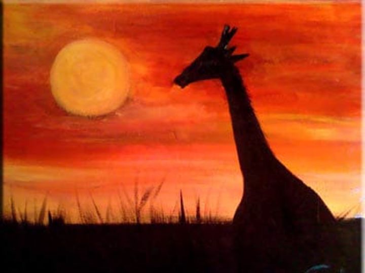 African Sunset Acrylic Painting Class 6 30pm 35