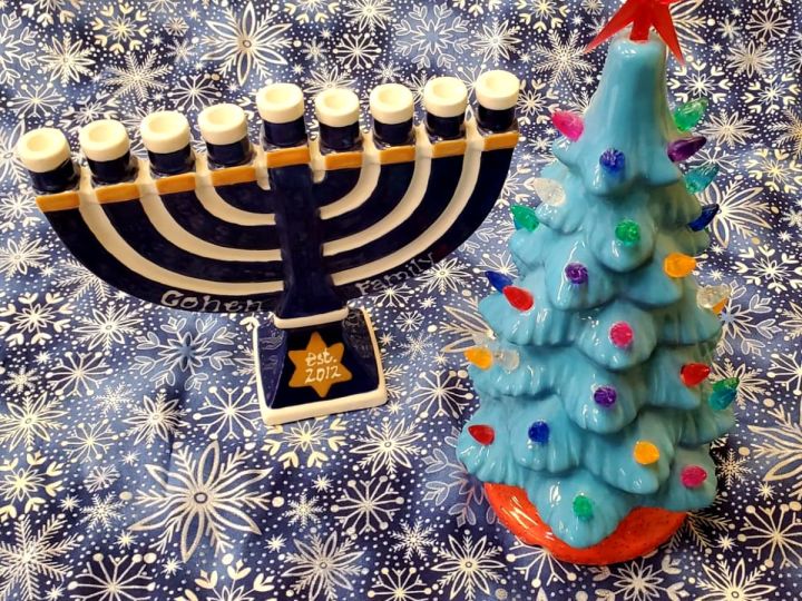 Menorah and Tree Night
