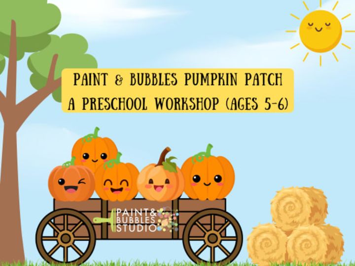 Preschool Art Paint & Bubbles Pumpkin Patch!