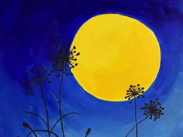 Dandelions in the Moonlight Paint @ Home Experience