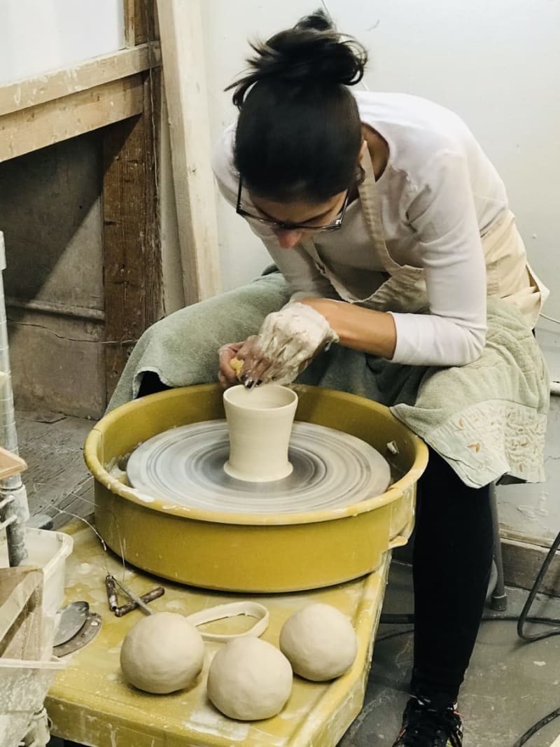Pottery Wheel Throwing Class: Splatterware New York City