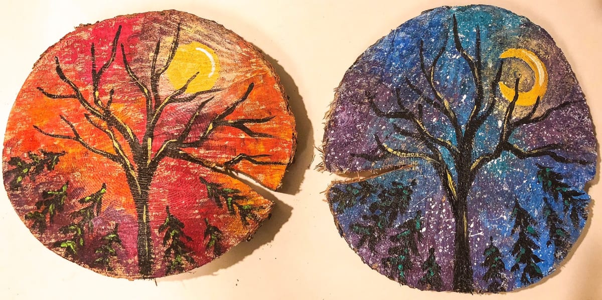 Wood Slice Painting At Lone Tree Brewing Company