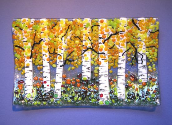 Birch Forest-Glass Fusing Photo