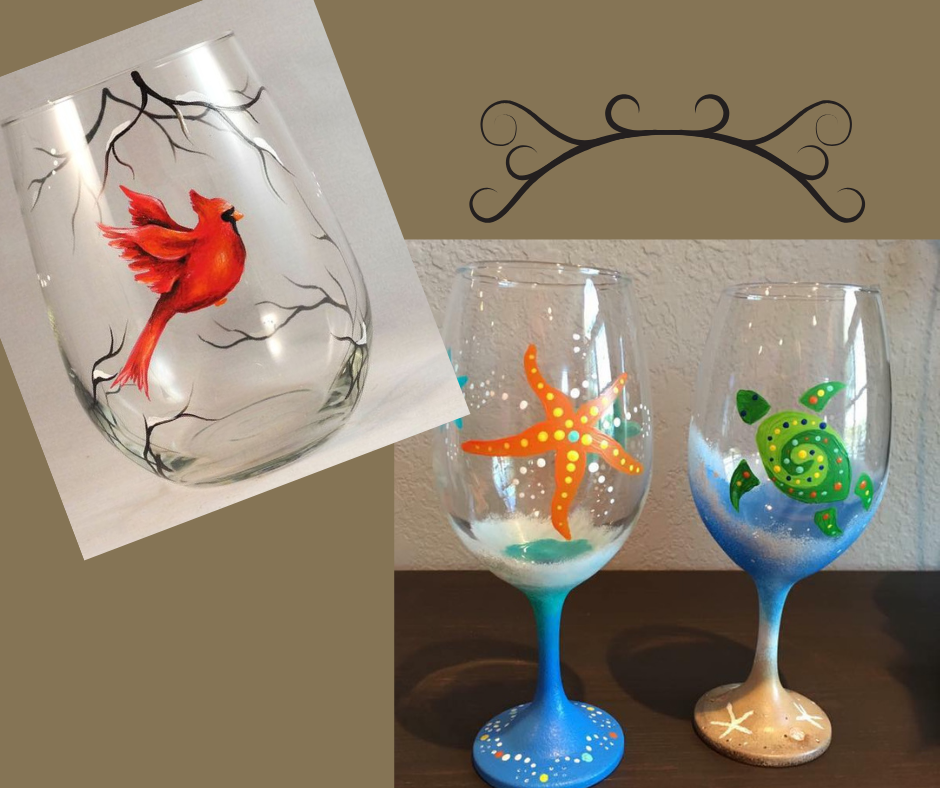 Stem And Stemless Wine Glass Painting Event