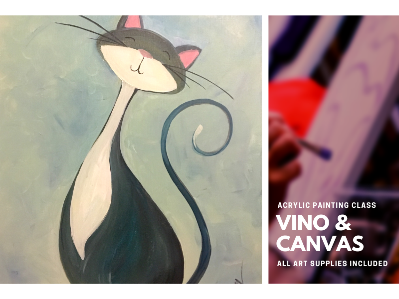 Cool Cat Acrylic Painting Class
