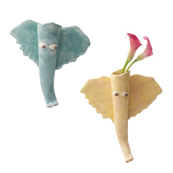 Spring Fling Handbuilding Clay- Elephant Wall Vase Photo