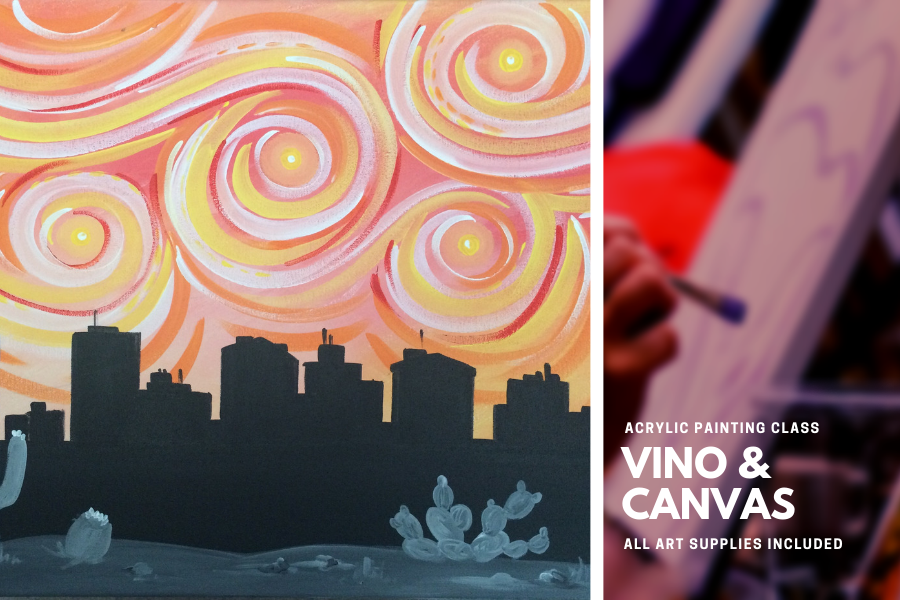 Phoenix Skyline Acrylic Painting Class