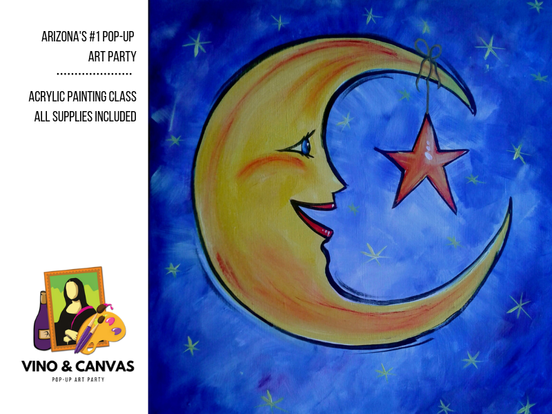 Laughing Moon Acrylic Painting Class