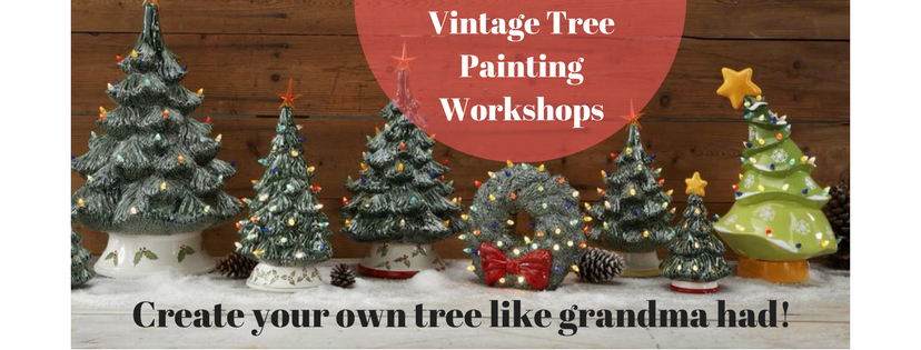 Vintage Christmas Tree Painting Party Deerfield