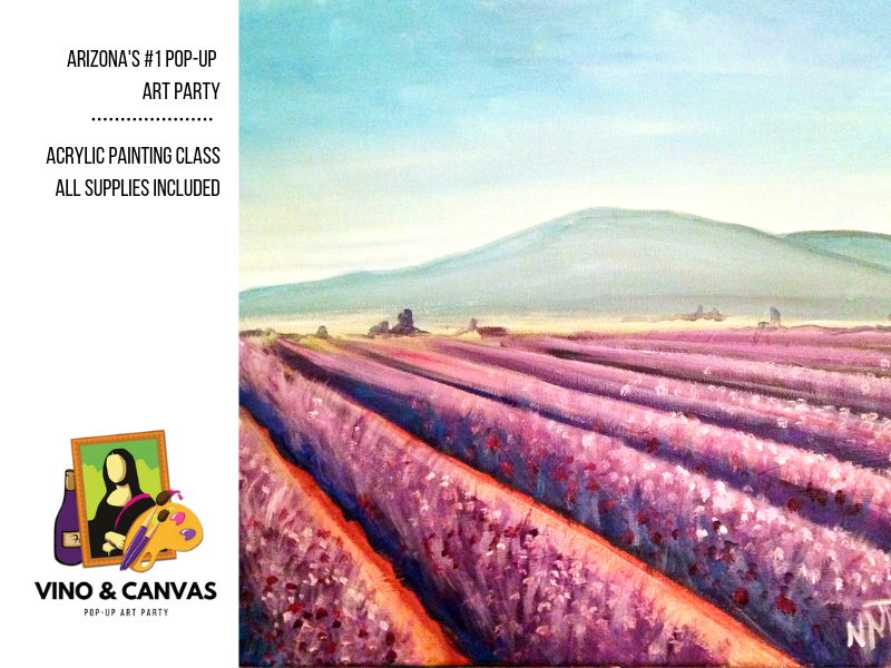 Lavender Fields Acrylic Painting Class