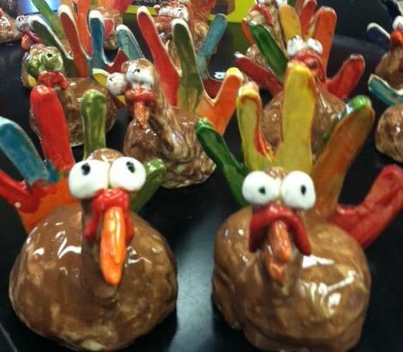 Handmade Clay Turkey Handprints Photo