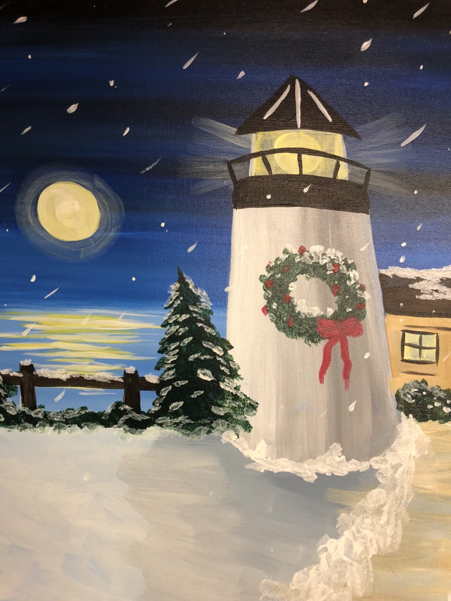 Winter Lighthouse with Niki!👍👍👍 Photo